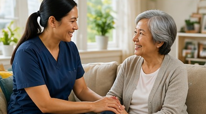 Caregiver with resident